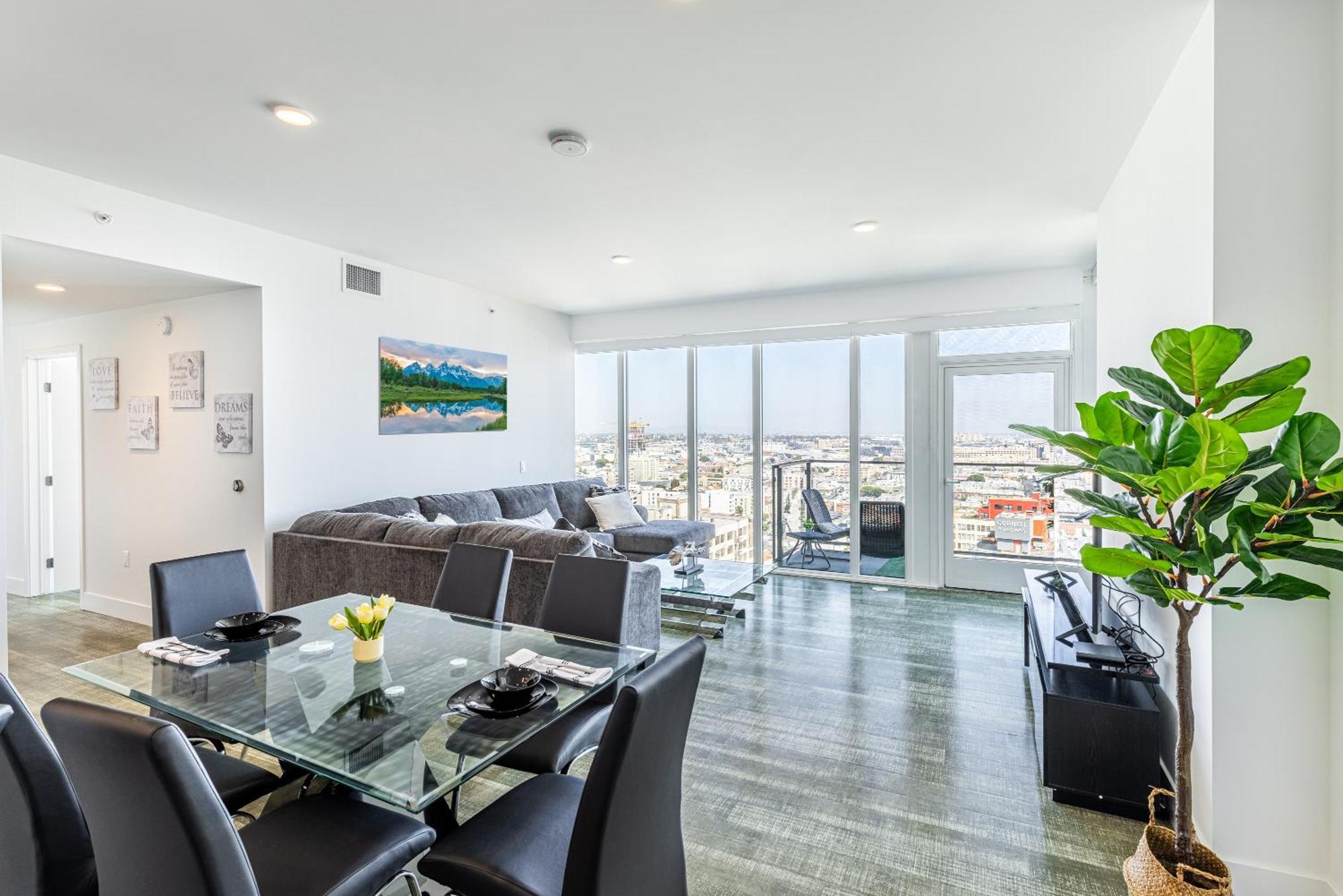 Top Floor High Rise 3 Bed Dtla Skyscraper Penthouse Los Angeles Kültér fotó
