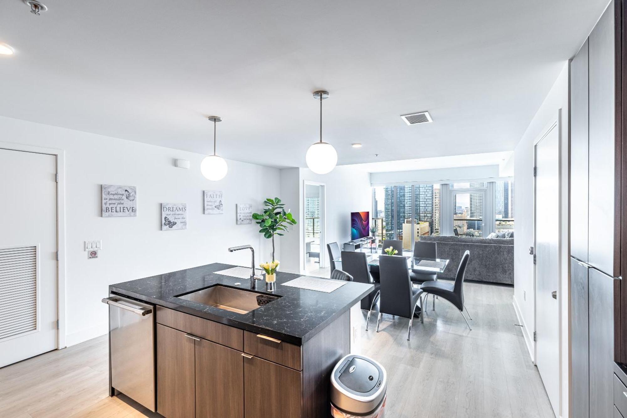 Top Floor High Rise 3 Bed Dtla Skyscraper Penthouse Los Angeles Kültér fotó